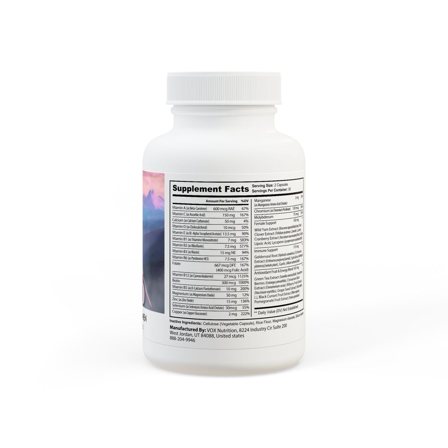 SHE-RO Multivitamin for Women Supplement (60 Capsules)