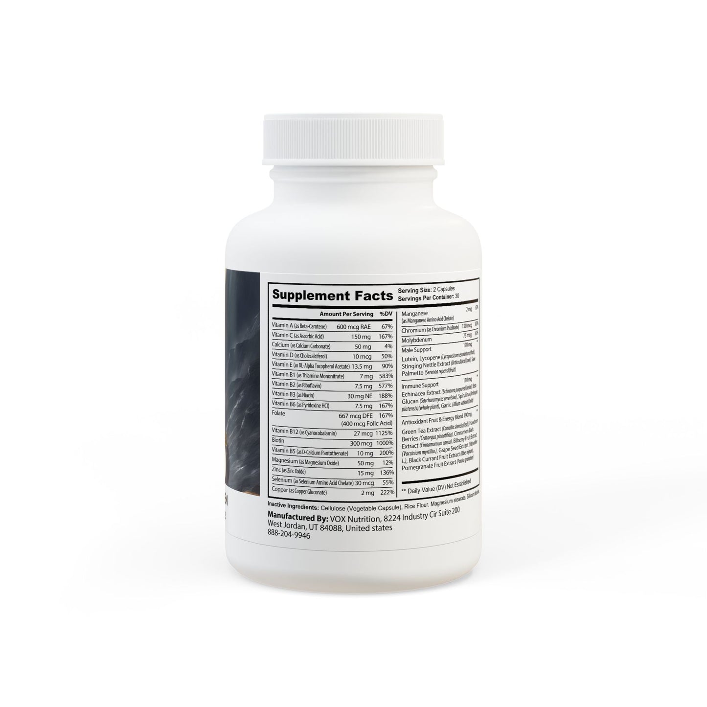HE-RO Multivitamin for Men Supplement (60 Capsules)