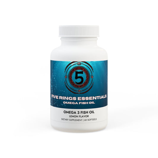 Five Rings Essentials Omega 3 Fish Oil Supplement (60 Softgels)
